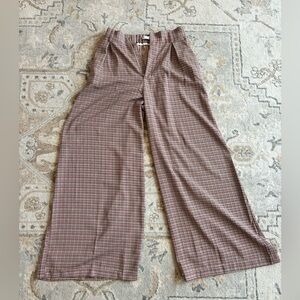 Wide leg trouser pants high waisted